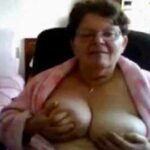 Amateur Granny Touches Her Big Titties